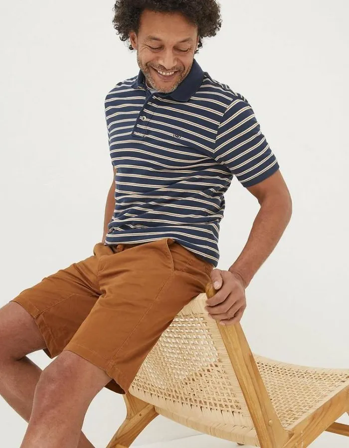 Men FatFace Shorts Mawes Chino Shorts Dark Tan