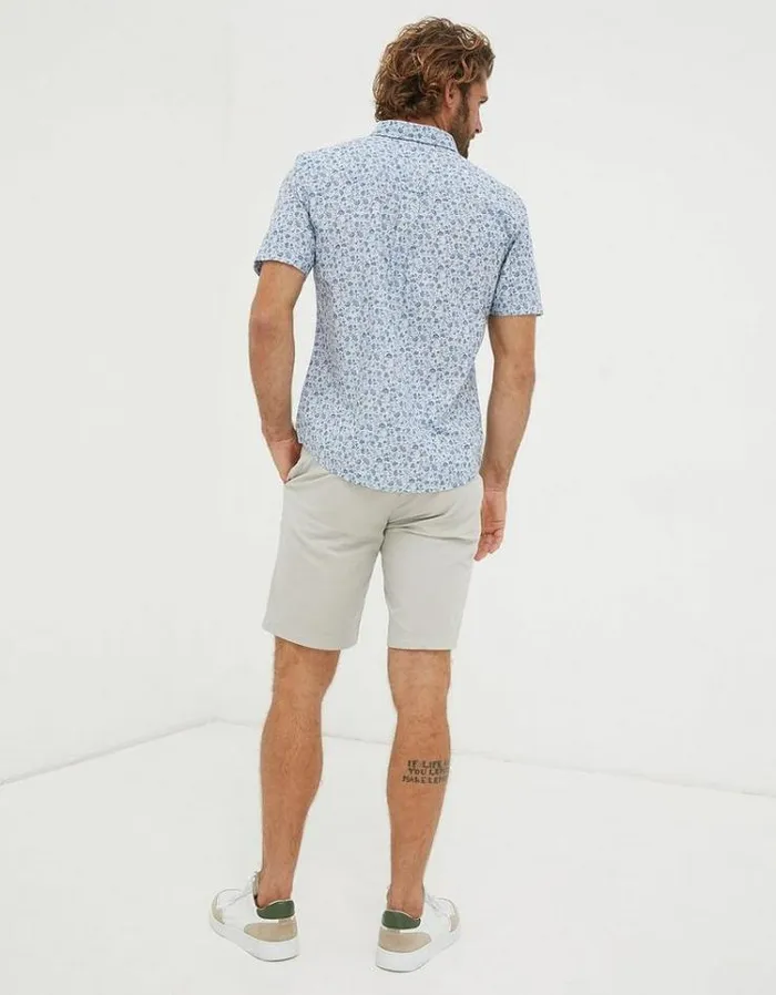 Men FatFace Shorts Mawes Chino Shorts Light Grey