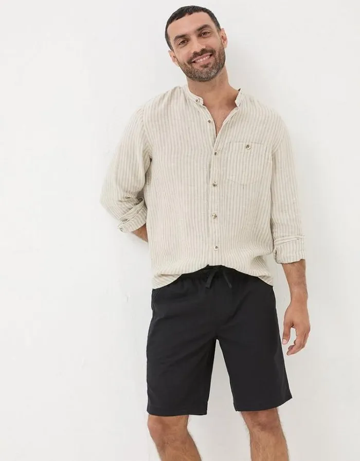 Men FatFace Shorts Seaton Ripstop Pull On Shorts Washed Black