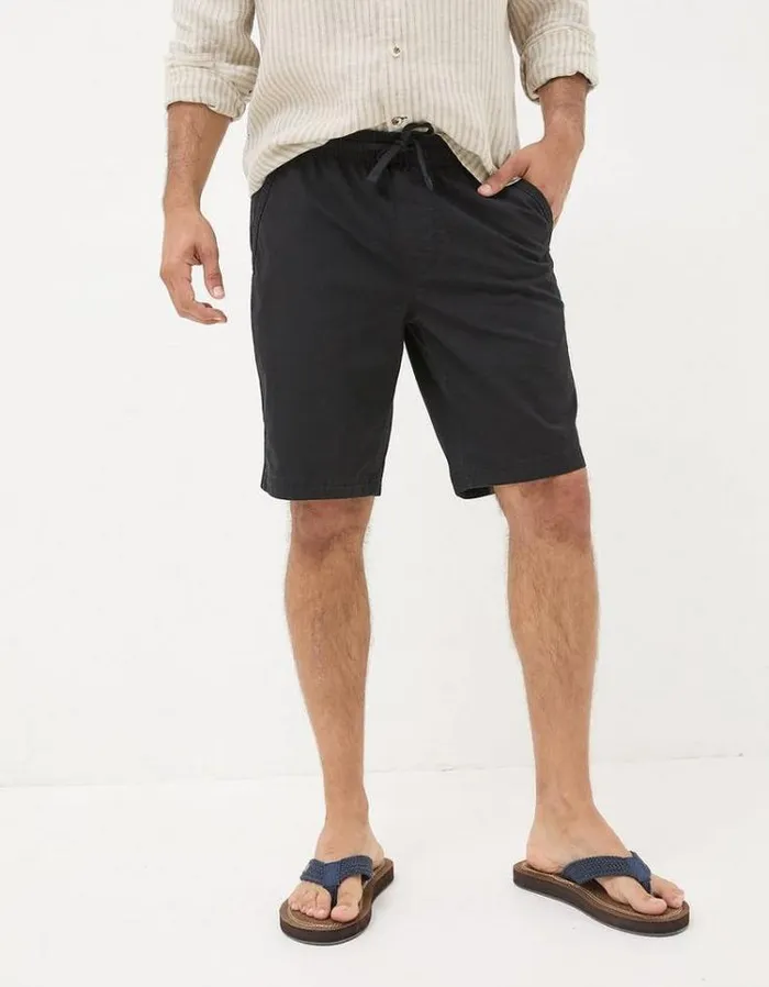 Men FatFace Shorts Seaton Ripstop Pull On Shorts Washed Black