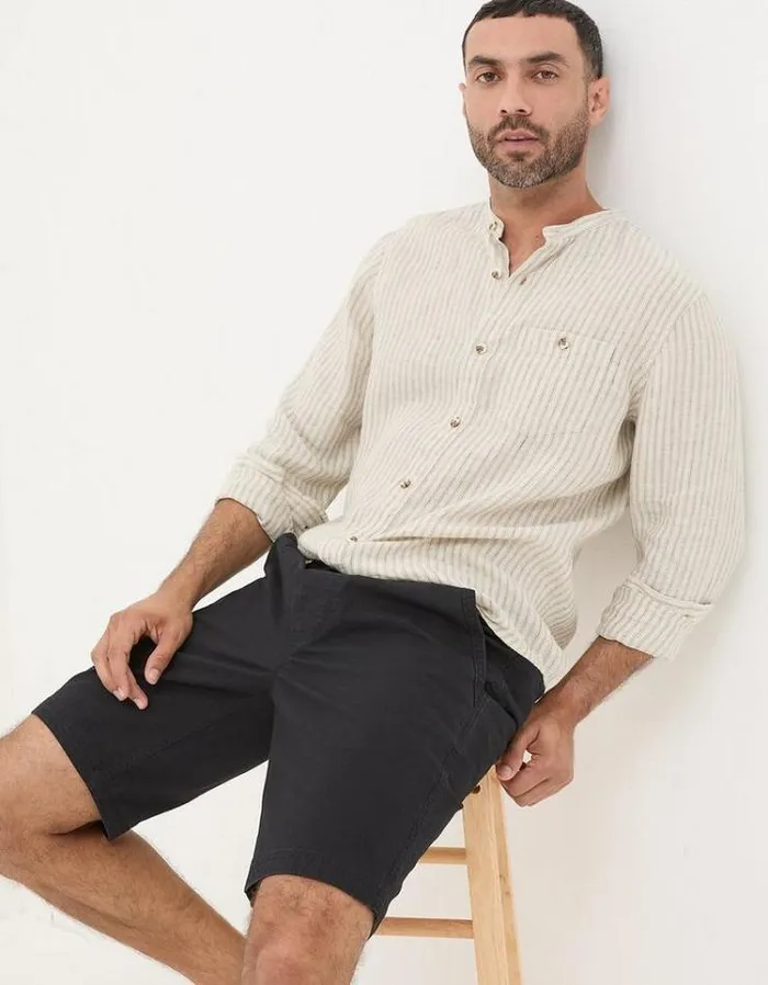 Men FatFace Shorts Seaton Ripstop Pull On Shorts Washed Black