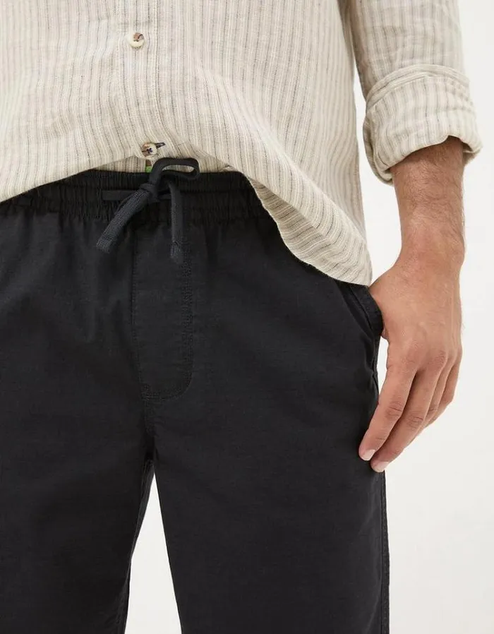 Men FatFace Shorts Seaton Ripstop Pull On Shorts Washed Black