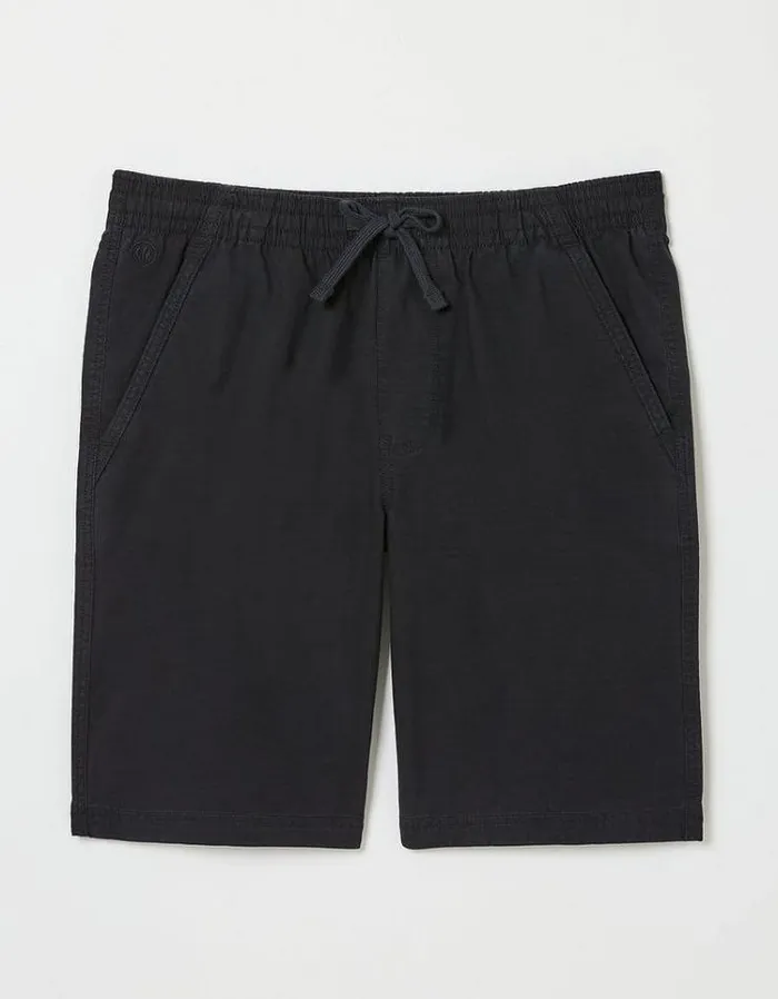 Men FatFace Shorts Seaton Ripstop Pull On Shorts Washed Black