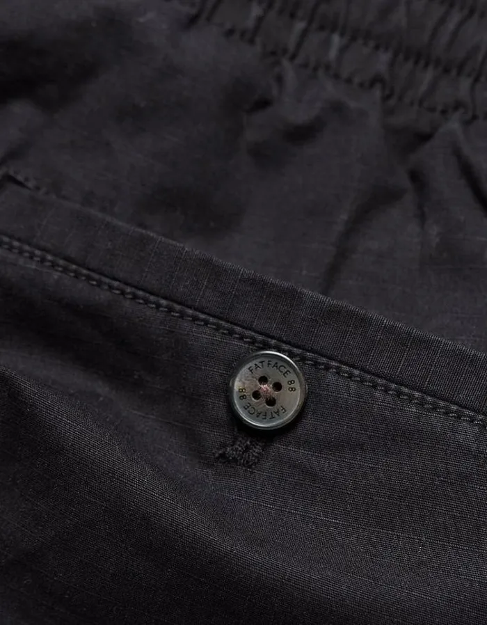 Men FatFace Shorts Seaton Ripstop Pull On Shorts Washed Black