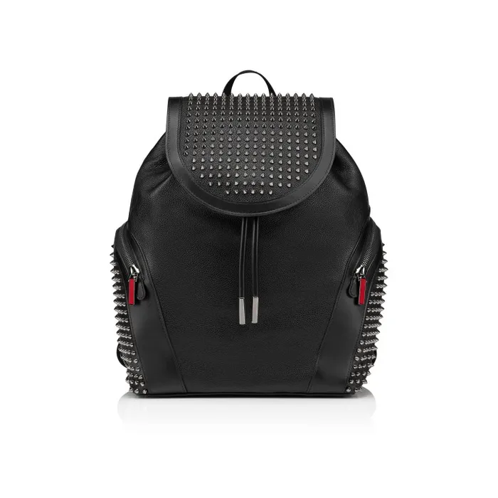 Men Funky Backpack 8211 Calf Leather And Spikes 8211 Black Christian Louboutin Backpacks