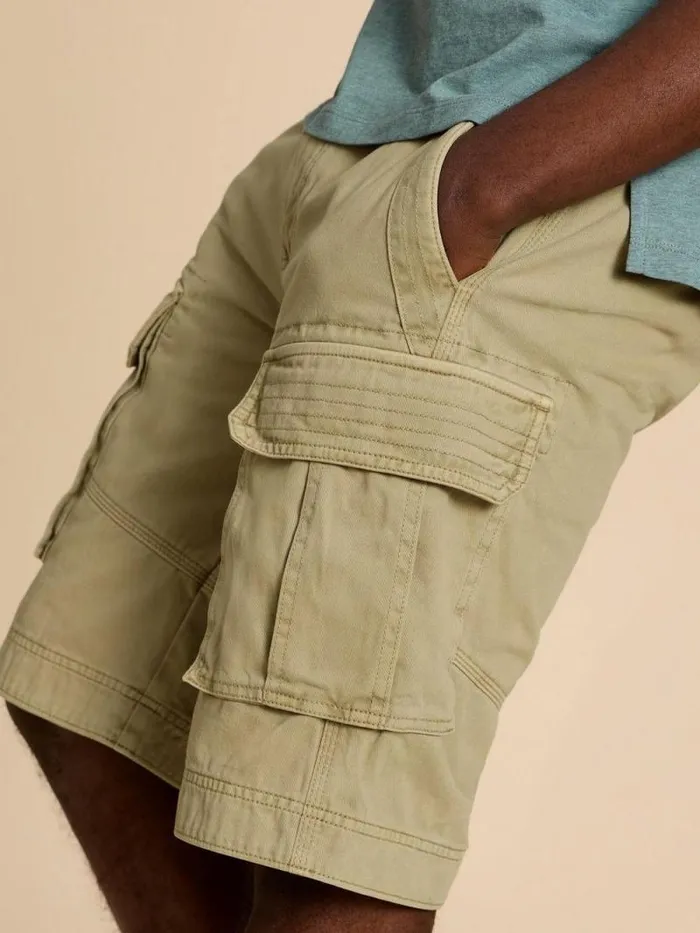 Men Halsall Organic Cargo Short Light Natural White Stuff Shorts