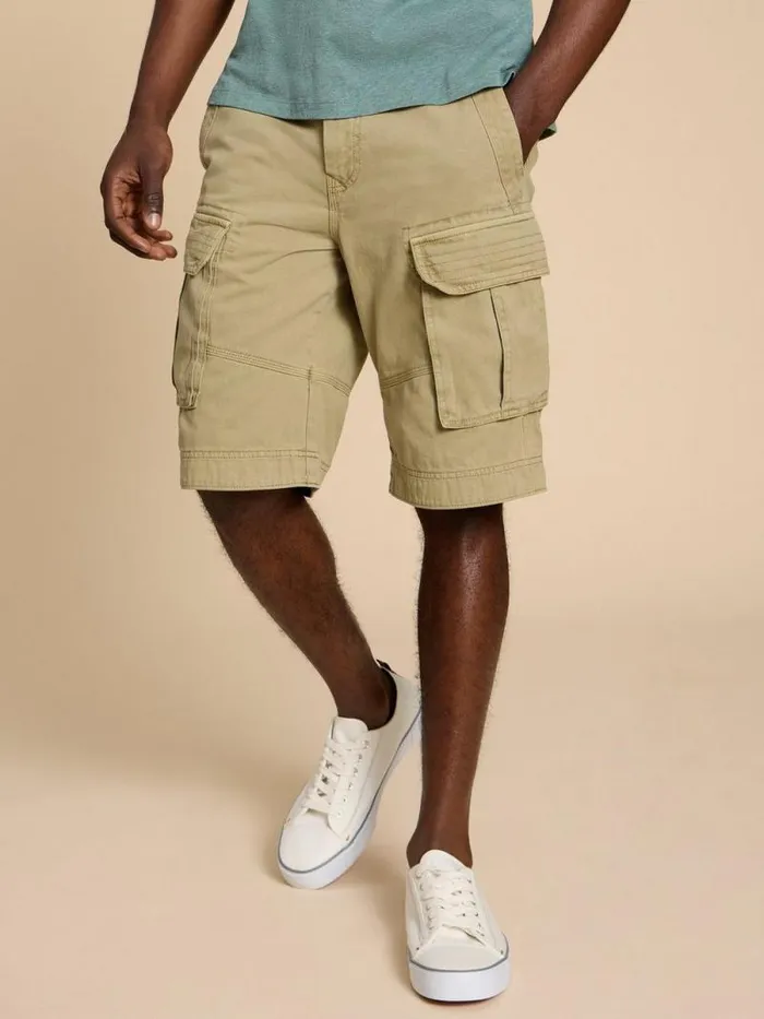 Men Halsall Organic Cargo Short Light Natural White Stuff Shorts