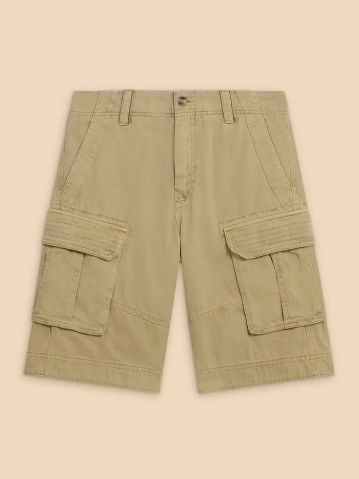 Men Halsall Organic Cargo Short Light Natural White Stuff Shorts