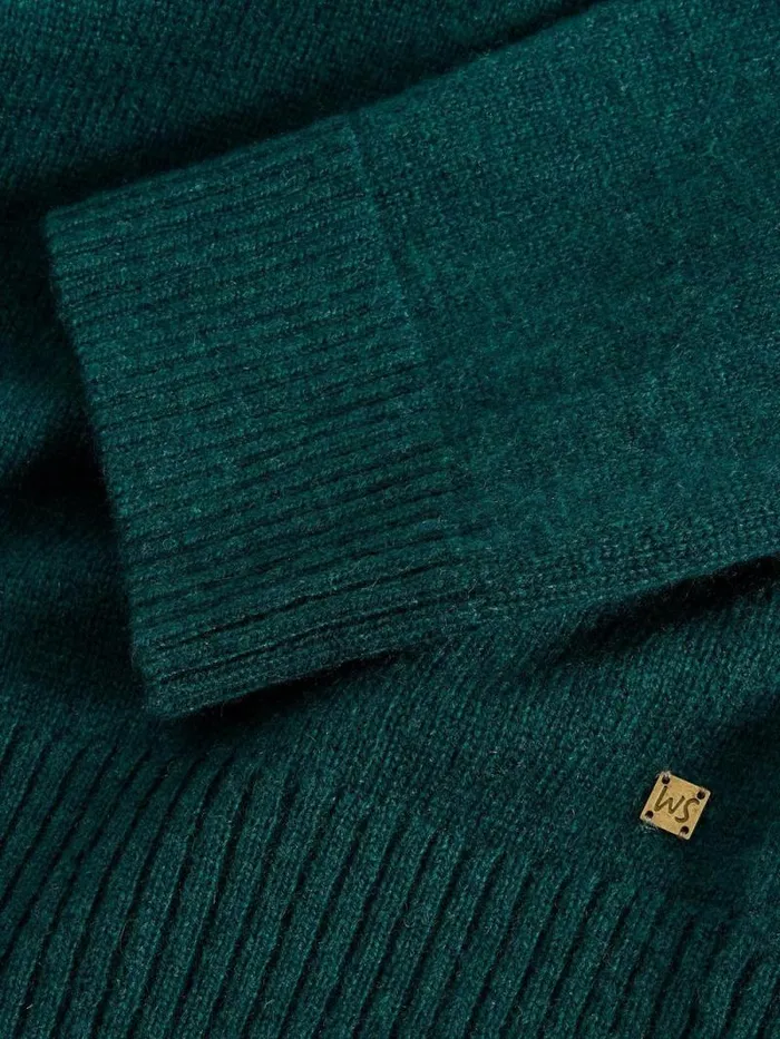 Men Lambswool Crew Neck Jumper Mid Green White Stuff Knitwear Men Lambswool Crew Neck Jumper Mid Green White Stuff Knitwear