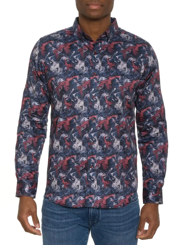 Men Long Sleeve Button Down Shirts Robert Graham CASELLA LONG SLEEVE BUTTON DOWN SHIRT Multi