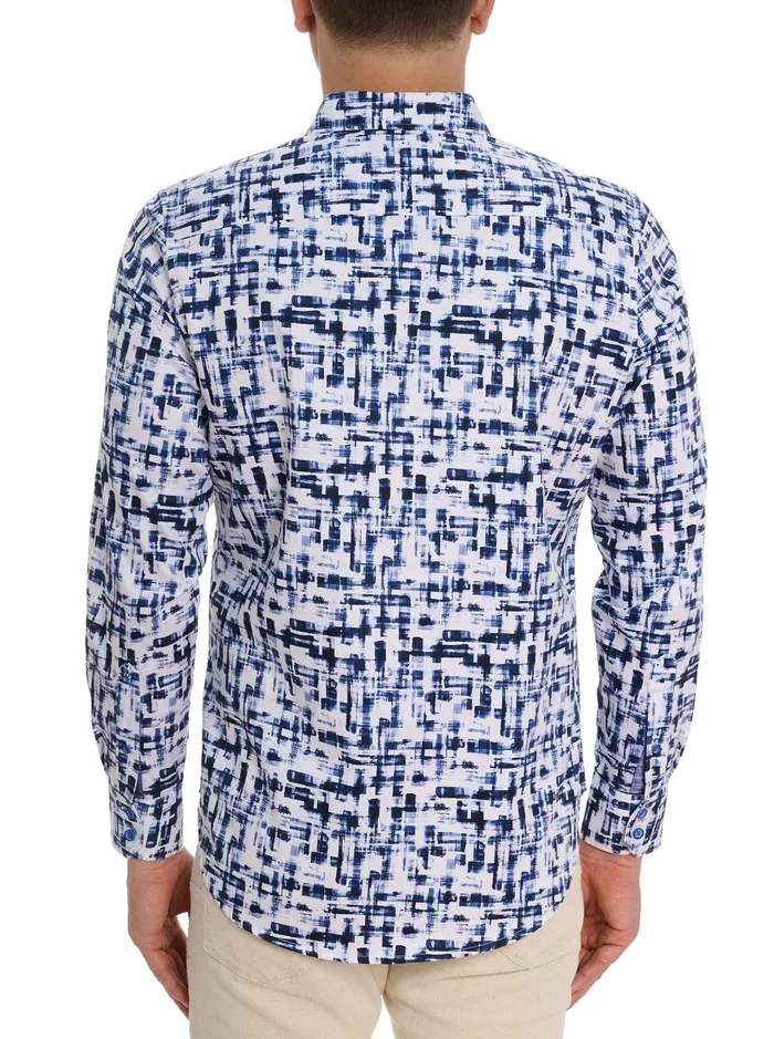 Men Long Sleeve Button Down Shirts Robert Graham DELUCA LONG SLEEVE BUTTON FRONT SHIRT Purple