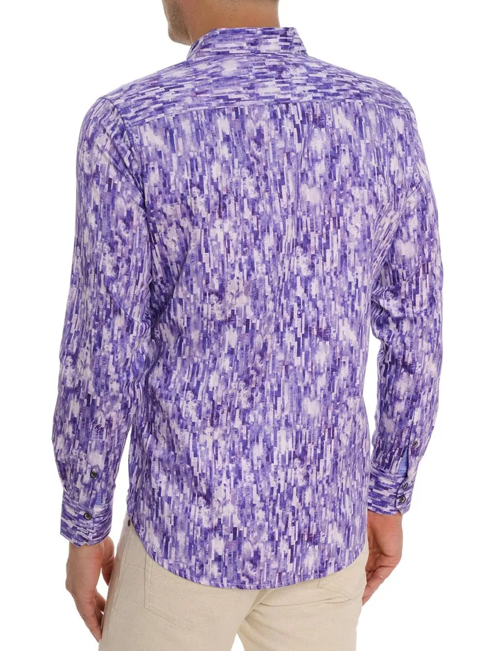 Men Long Sleeve Button Down Shirts Robert Graham DEMERI LONG SLEEVE BUTTON DOWN SHIRT Purple
