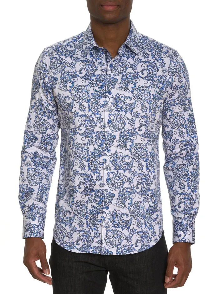 Men Long Sleeve Button Down Shirts Robert Graham DIVAN LONG SLEEVE BUTTON DOWN SHIRT BIG Big