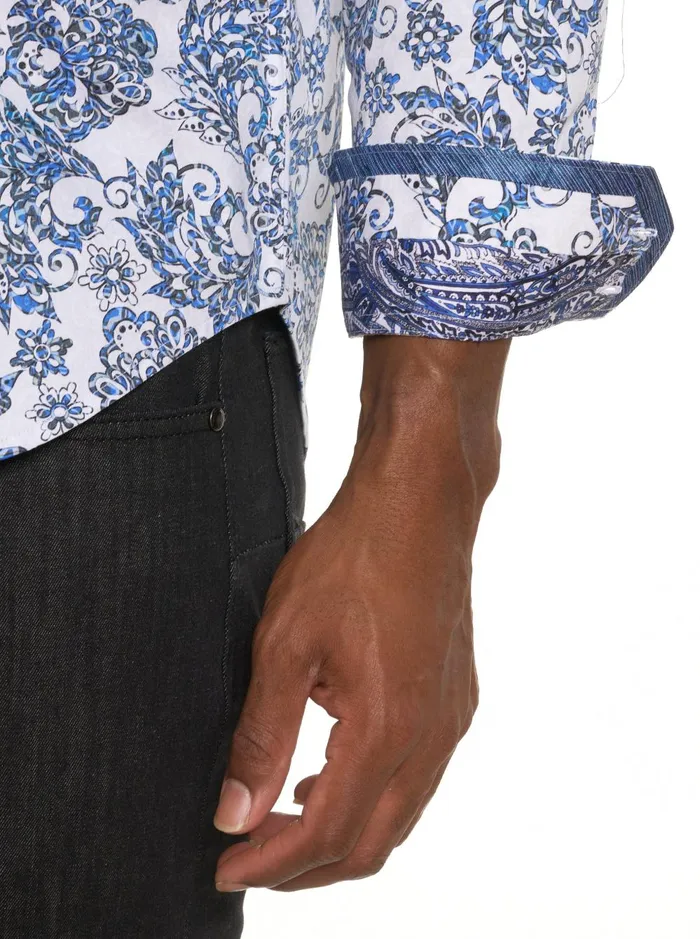 Men Long Sleeve Button Down Shirts Robert Graham DIVAN LONG SLEEVE BUTTON DOWN SHIRT BIG Big