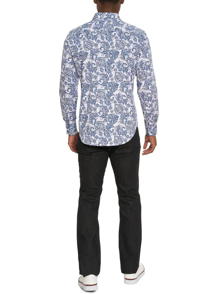 Men Long Sleeve Button Down Shirts Robert Graham DIVAN LONG SLEEVE BUTTON DOWN SHIRT BIG Big