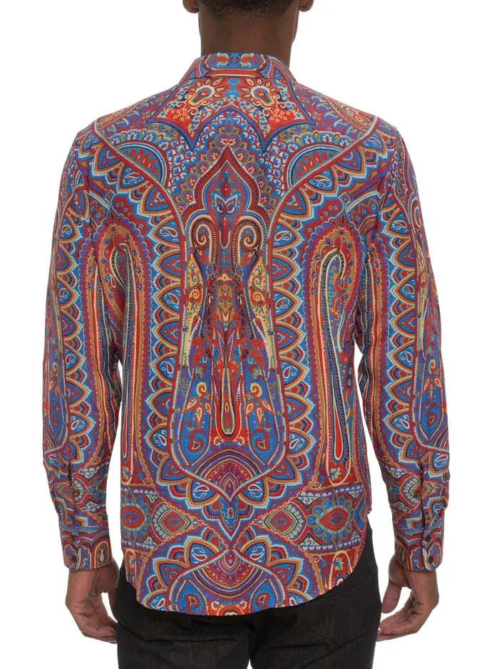 Men Long Sleeve Button Down Shirts Robert Graham LIMITED EDITION THE MOSAIC LONG SLEEVE BUTTON DOWN SHIRT Multi