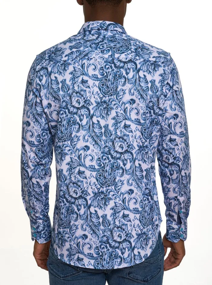 Men Long Sleeve Button Down Shirts Robert Graham MILLENNIUM LONG SLEEVE BUTTON DOWN SHIRT Dark Teal