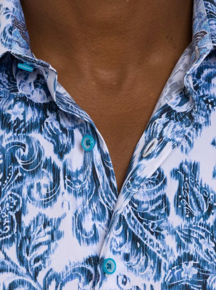 Men Long Sleeve Button Down Shirts Robert Graham MILLENNIUM LONG SLEEVE BUTTON DOWN SHIRT Dark Teal
