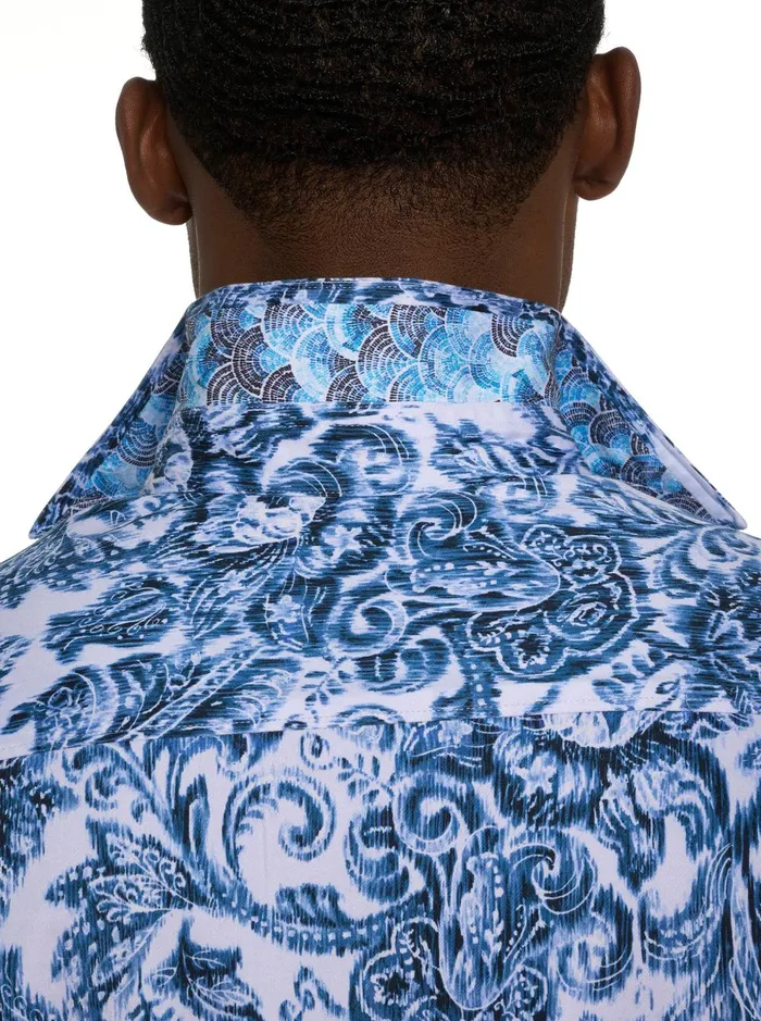 Men Long Sleeve Button Down Shirts Robert Graham MILLENNIUM LONG SLEEVE BUTTON DOWN SHIRT Dark Teal