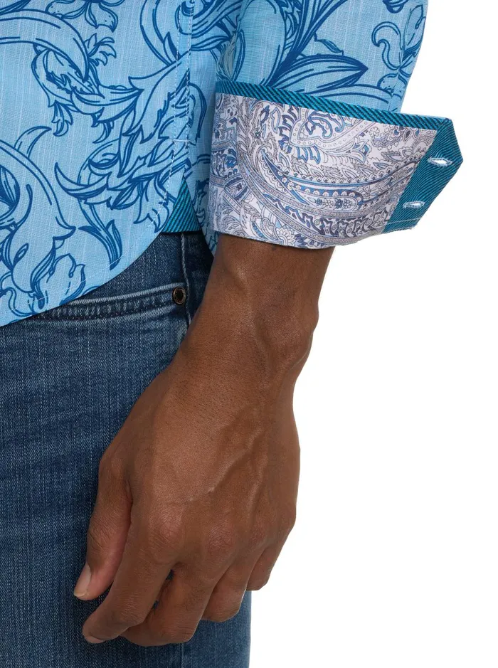 Men Long Sleeve Button Down Shirts Robert Graham ROYALTON LONG SLEEVE BUTTON DOWN SHIRT Classic