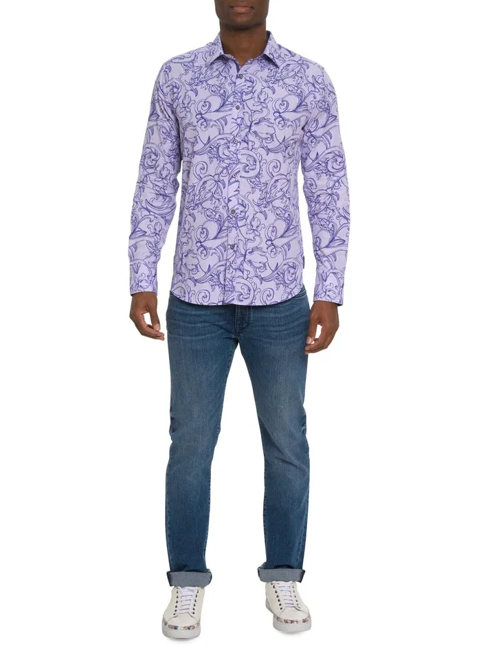 Men Long Sleeve Button Down Shirts Robert Graham ROYALTON LONG SLEEVE BUTTON DOWN SHIRT Classic