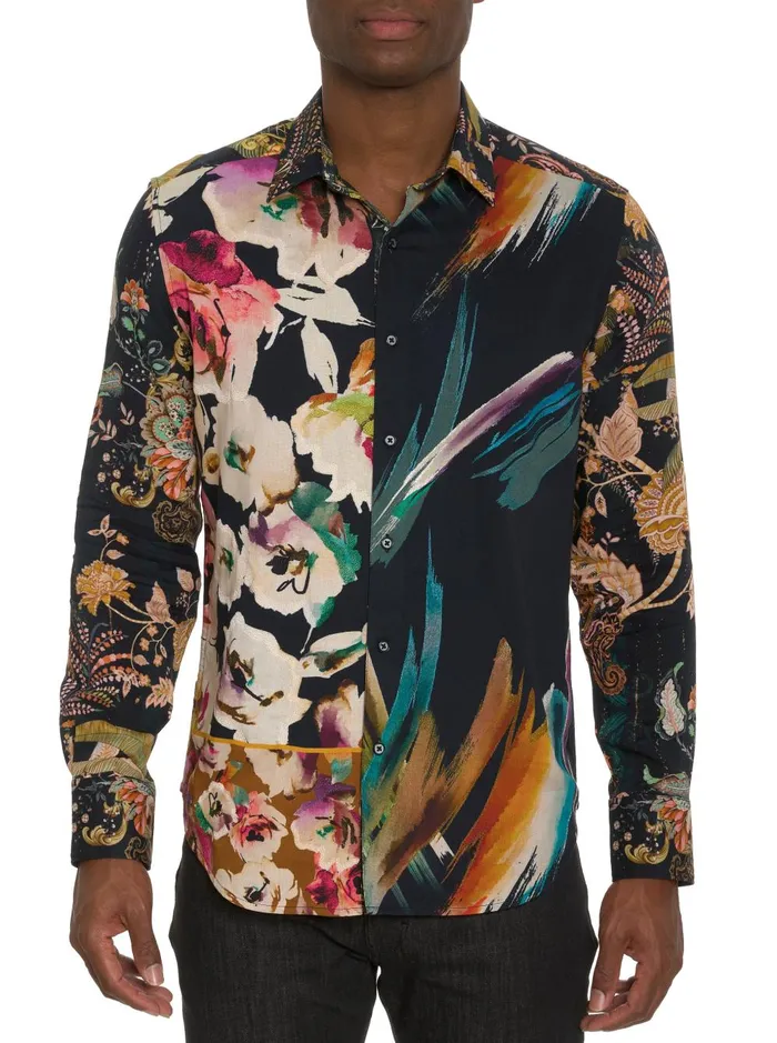 Men Long Sleeve Button Down Shirts Robert Graham SAVOY LONG SLEEVE BUTTON DOWN SHIRT Multi