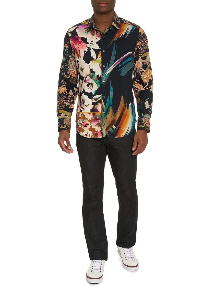 Men Long Sleeve Button Down Shirts Robert Graham SAVOY LONG SLEEVE BUTTON DOWN SHIRT Multi