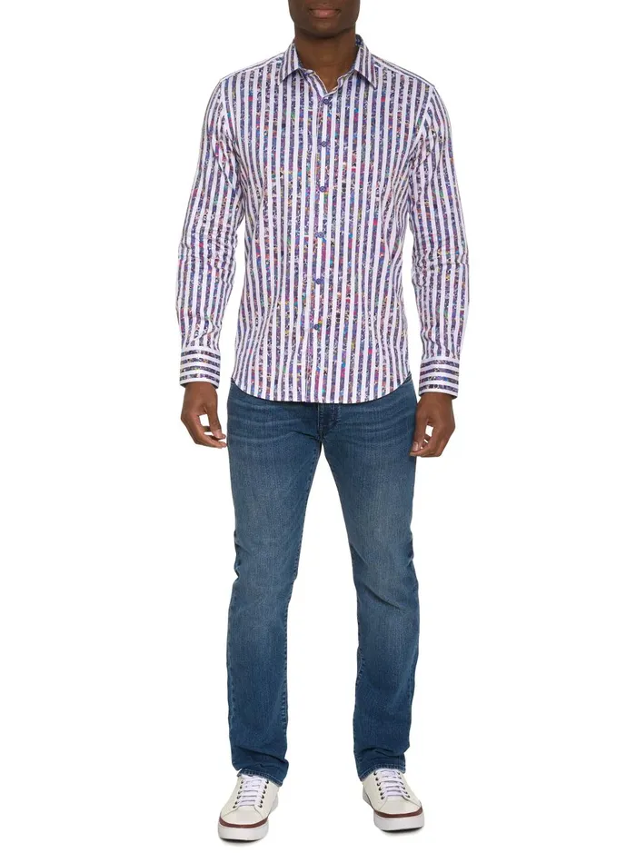 Men Long Sleeve Button Down Shirts Robert Graham TONALE LONG SLEEVE BUTTON DOWN SHIRT Multi