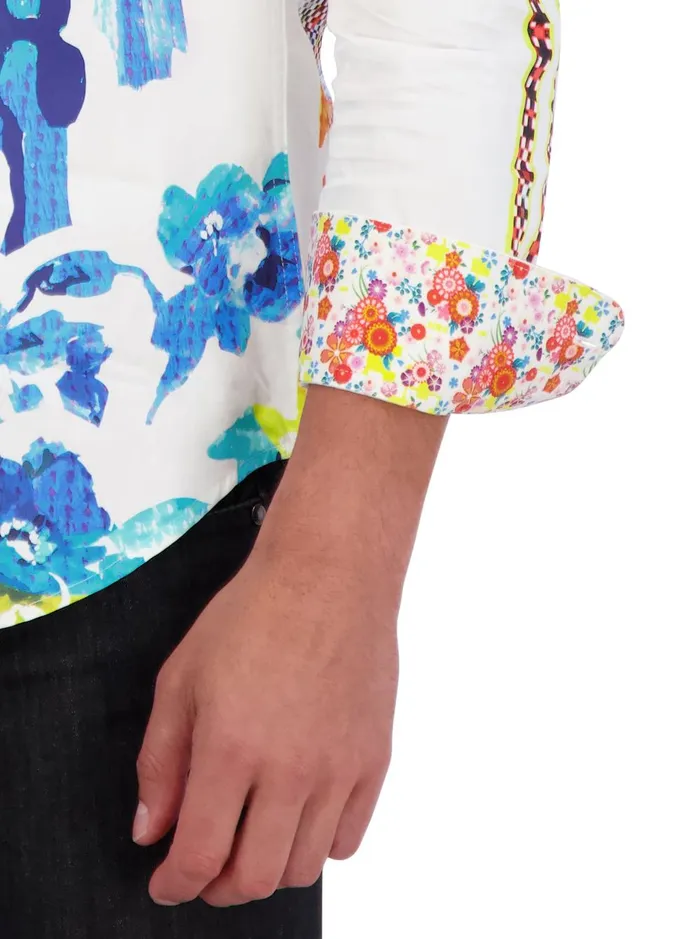 Men Long Sleeve Button Down Shirts Robert Graham VIBRANT SKULL LONG SLEEVE BUTTON DOWN SHIRT Multi