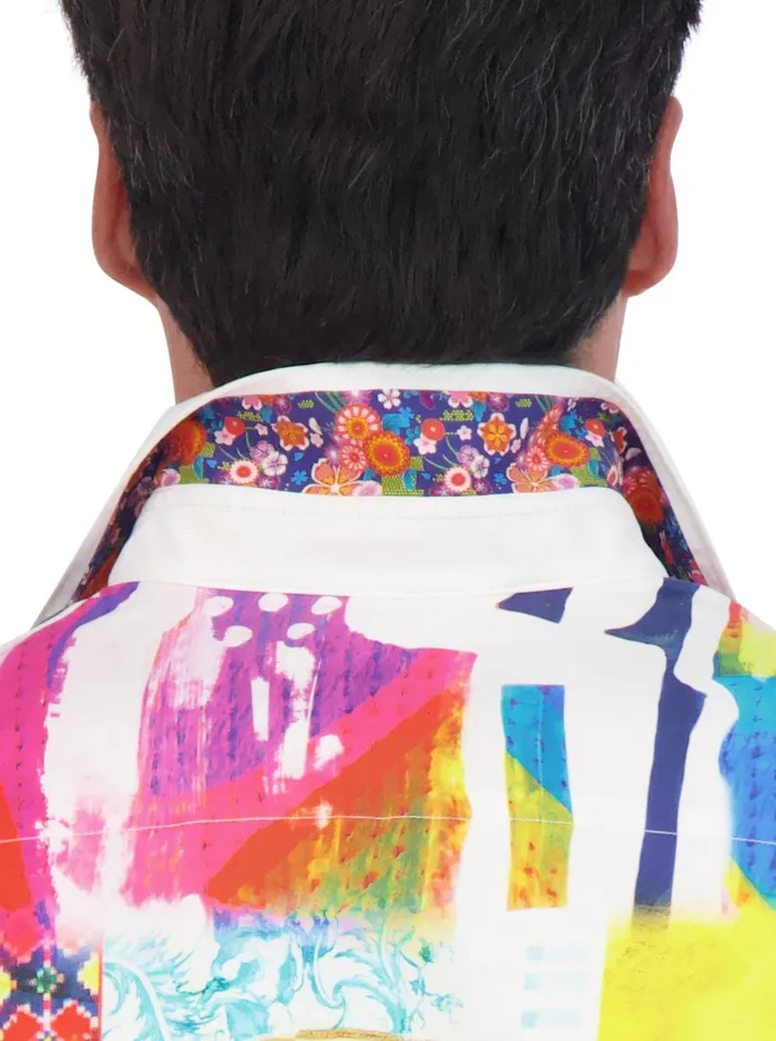 Men Long Sleeve Button Down Shirts Robert Graham VIBRANT SKULL LONG SLEEVE BUTTON DOWN SHIRT Multi