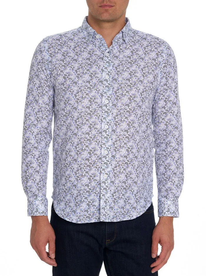Men Long Sleeve Button Down Shirts Robert Graham WYNDHAM LONG SLEEVE BUTTON DOWN SHIRT Blue