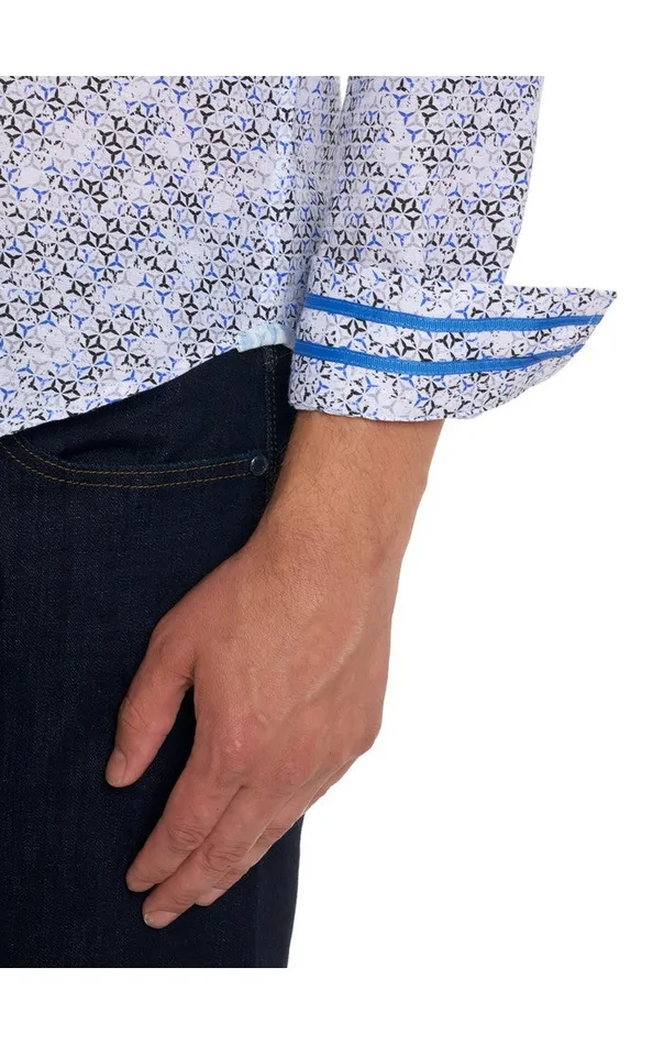 Men Long Sleeve Button Down Shirts Robert Graham WYNDHAM LONG SLEEVE BUTTON DOWN SHIRT Blue