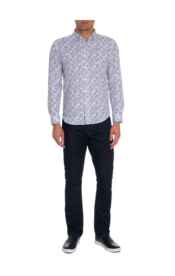 Men Long Sleeve Button Down Shirts Robert Graham WYNDHAM LONG SLEEVE BUTTON DOWN SHIRT Blue