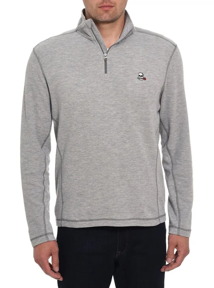Men Long Sleeve Knits Robert Graham POLARIS LONG SLEEVE KNIT Heather Grey