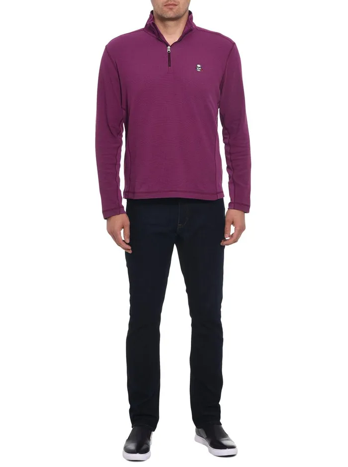 Men Long Sleeve Knits Robert Graham POLARIS LONG SLEEVE KNIT Heather Grey