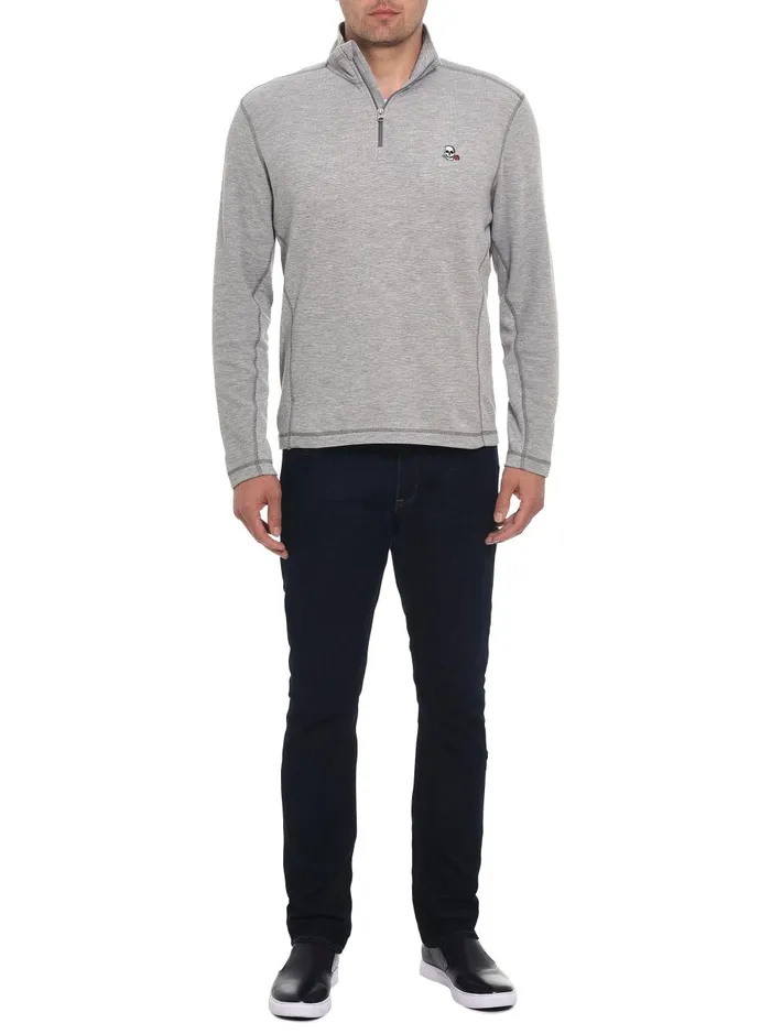 Men Long Sleeve Knits Robert Graham POLARIS LONG SLEEVE KNIT Heather Grey