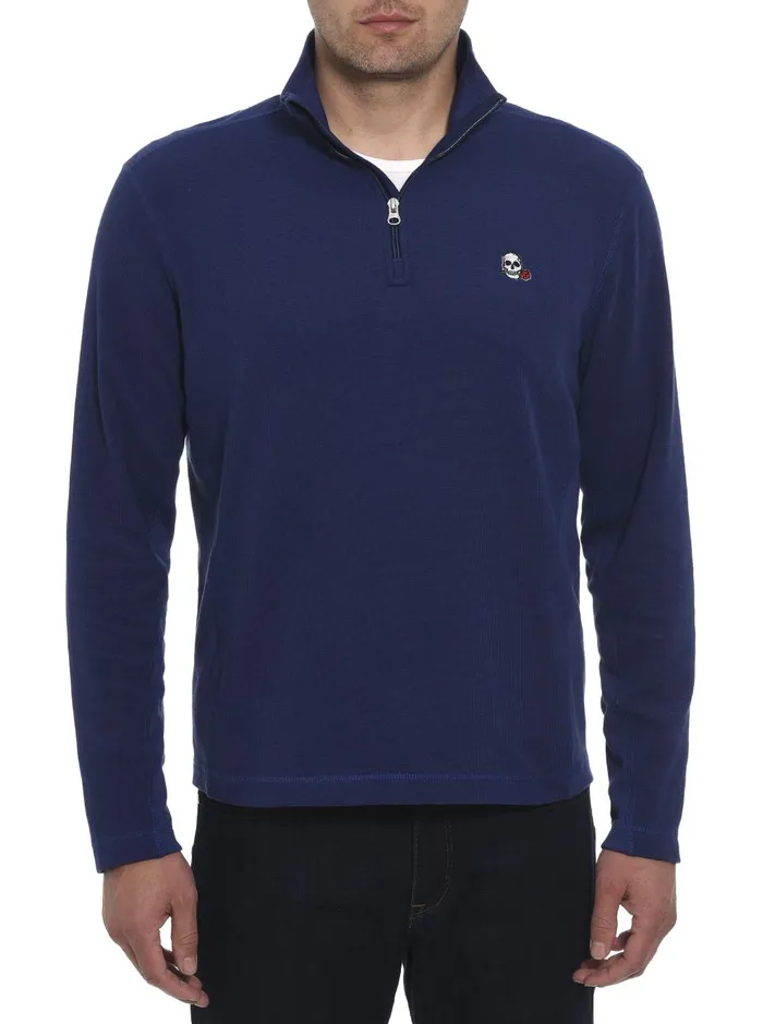 Men Long Sleeve Knits Robert Graham POLARIS LONG SLEEVE KNIT Heather Grey