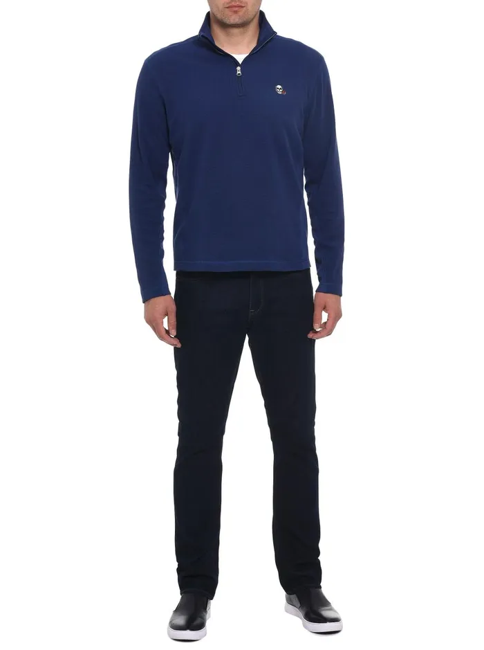 Men Long Sleeve Knits Robert Graham POLARIS LONG SLEEVE KNIT Heather Grey