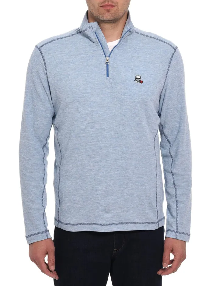 Men Long Sleeve Knits Robert Graham POLARIS LONG SLEEVE KNIT Heather Grey