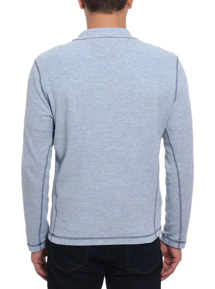 Men Long Sleeve Knits Robert Graham POLARIS LONG SLEEVE KNIT Heather Grey
