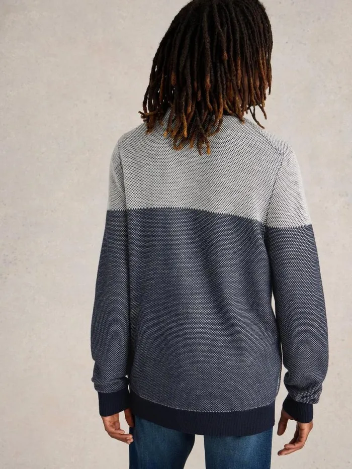 Men Newport Merino Wool Jacquard Funnel Navy Multi White Stuff Knitwear Men Newport Merino Wool Jacquard Funnel Navy Multi White Stuff Knitwear