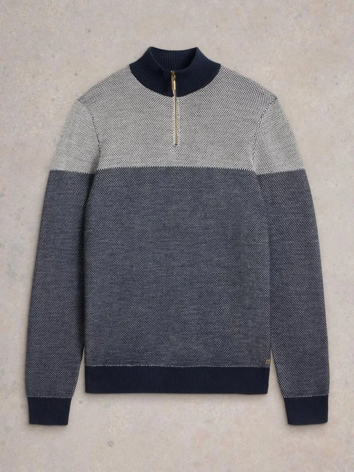 Men Newport Merino Wool Jacquard Funnel Navy Multi White Stuff Knitwear Men Newport Merino Wool Jacquard Funnel Navy Multi White Stuff Knitwear