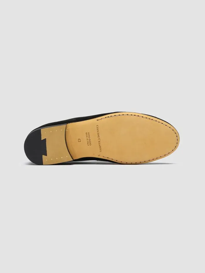 Men Officine Creative Footwear AIRTO 001 Black Leather Penny Loafers Men Officine Creative Footwear AIRTO 001 Black Leather Penny Loafers