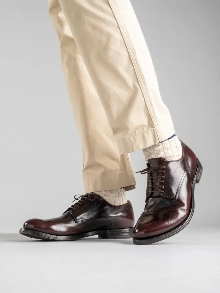 Men Officine Creative Footwear ANATOMIA 012 Brown Leather Derby Shoes Men Officine Creative Footwear ANATOMIA 012 Brown Leather Derby Shoes