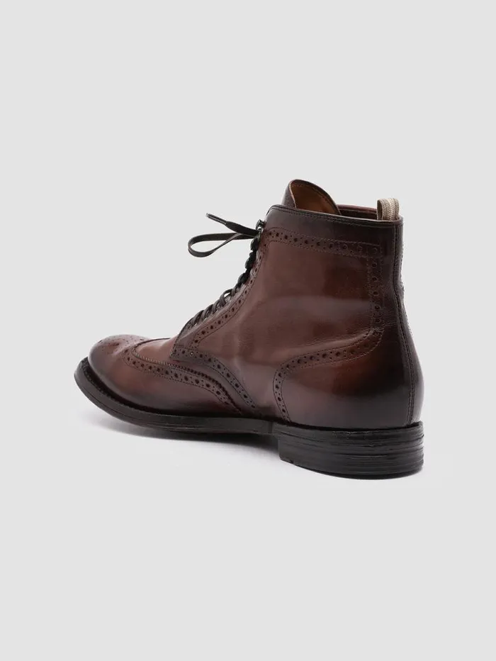 Men Officine Creative Footwear ANATOMIA 051 Brown Leather Ankle Boots Men Officine Creative Footwear ANATOMIA 051 Brown Leather Ankle Boots