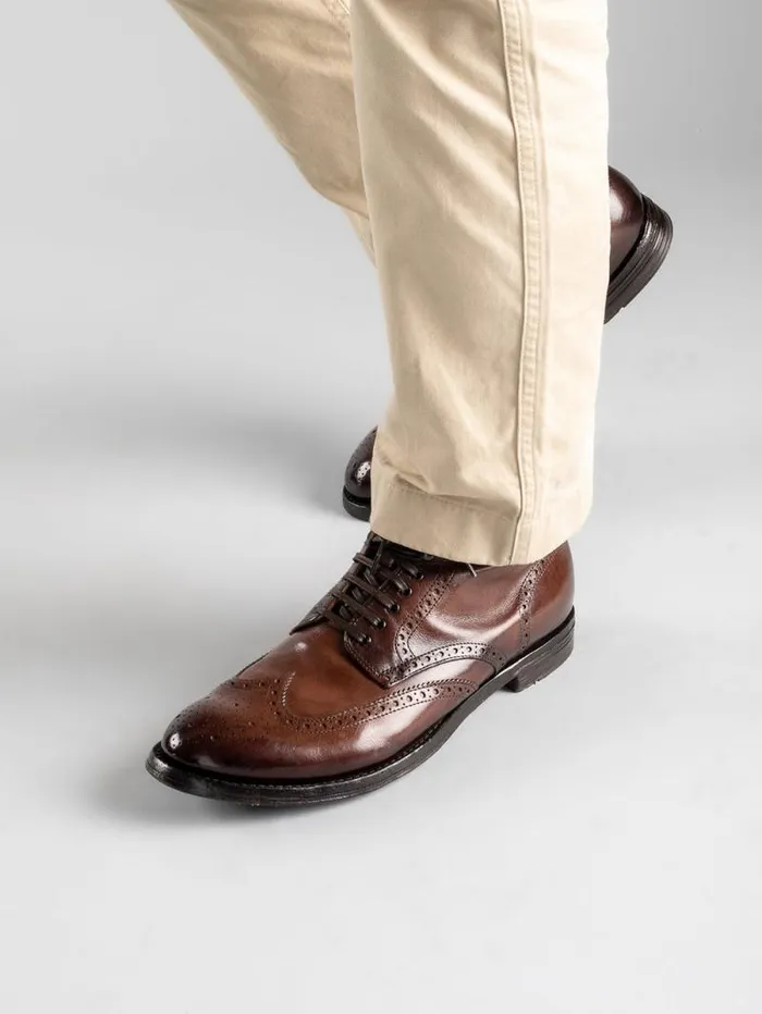 Men Officine Creative Footwear ANATOMIA 051 Brown Leather Ankle Boots Men Officine Creative Footwear ANATOMIA 051 Brown Leather Ankle Boots