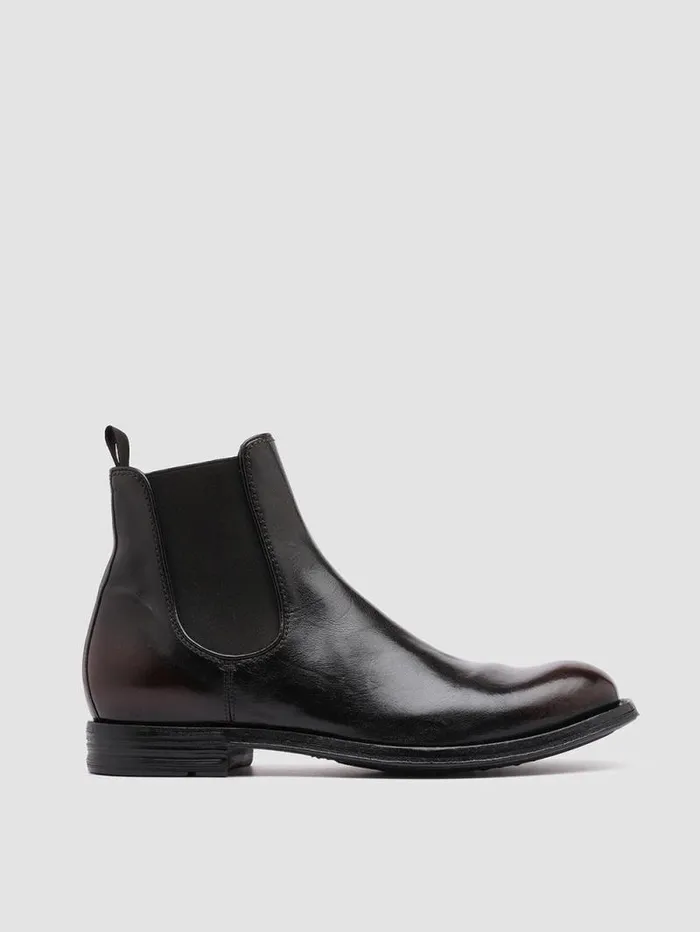 Men Officine Creative Footwear BALANCE 008 Black Leather Chelsea Boots