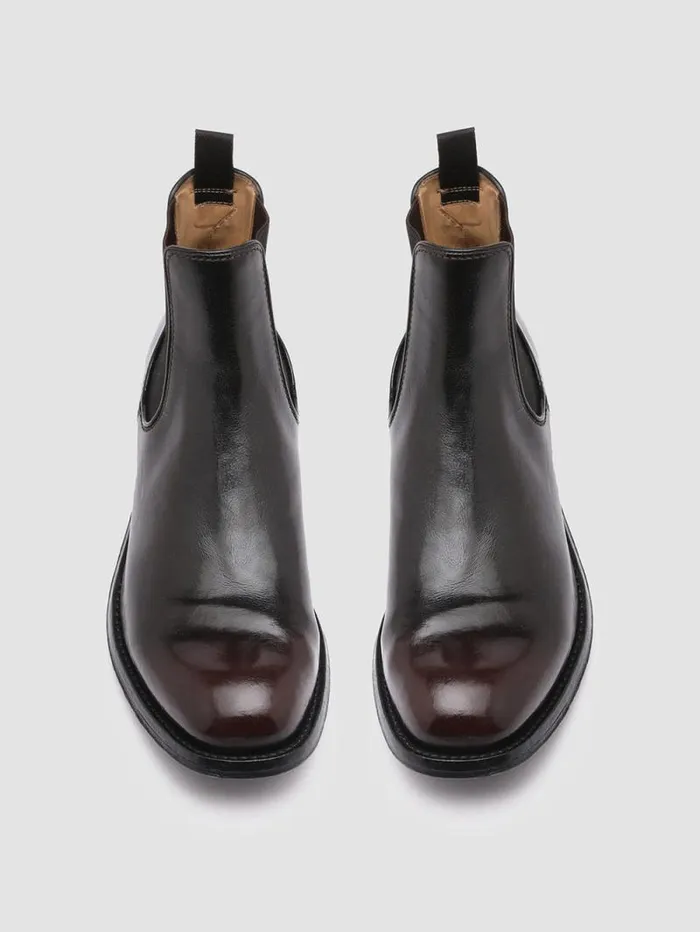 Men Officine Creative Footwear BALANCE 008 Black Leather Chelsea Boots
