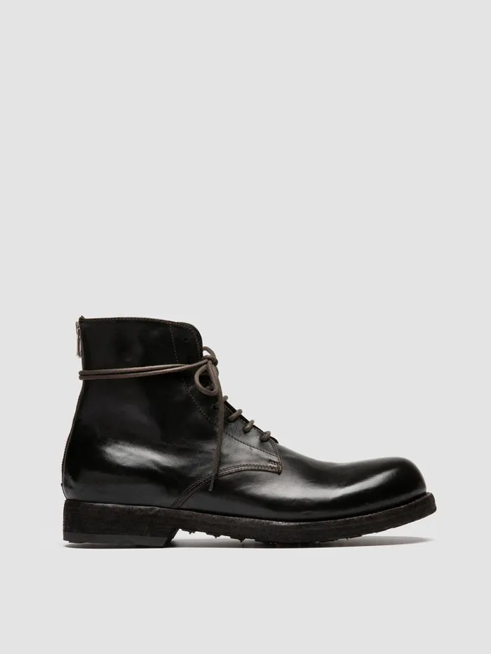 Men Officine Creative Footwear BULLA DD 102 Brown Leather Laceup Boots