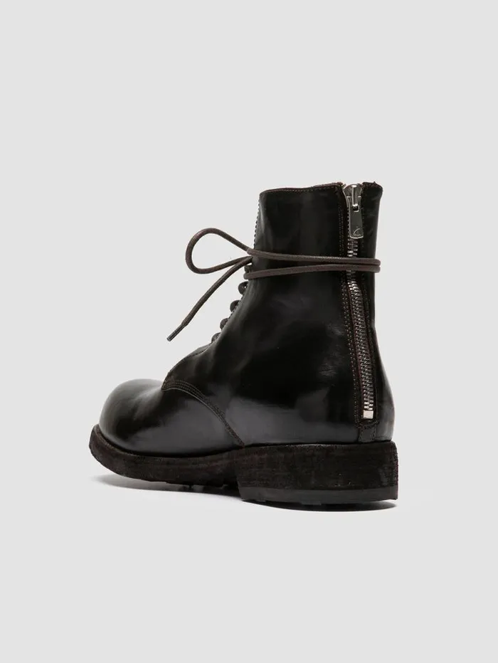Men Officine Creative Footwear BULLA DD 102 Brown Leather Laceup Boots